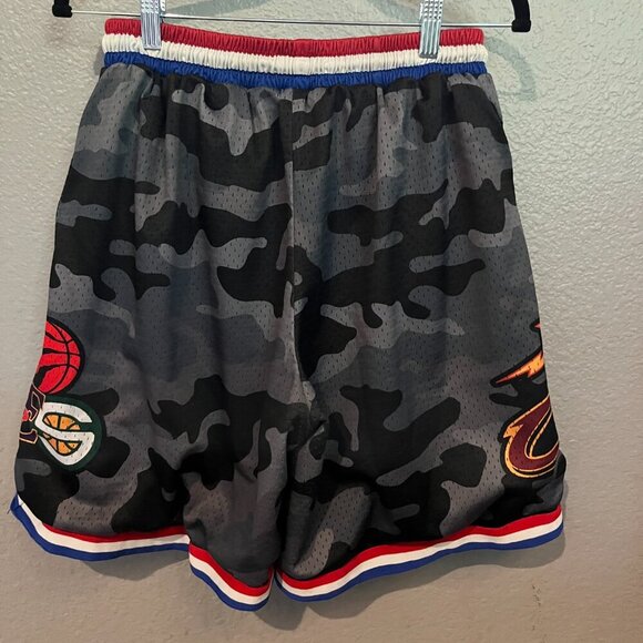 WHO CARES SUPPLY CO. NBA Remix Heavy Mesh Hoop Basketball Shorts Black Camo XL - Picture 7 of 10